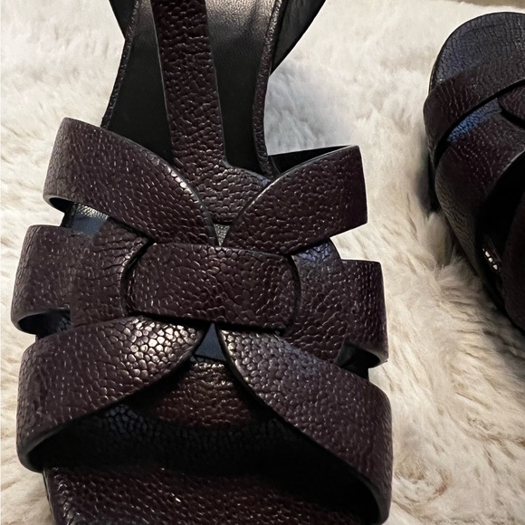 YSL Saint Laurent Tribute Open Toe Sandals 39.5
New, no box, deep burgundy - Picture 3 of 5